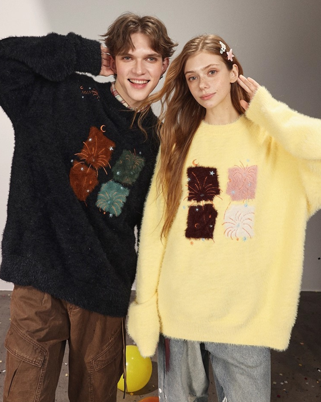 Firework Patch Knit Sweater