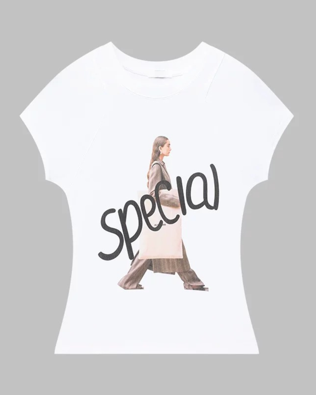 Slogan Graphic Crop Tee