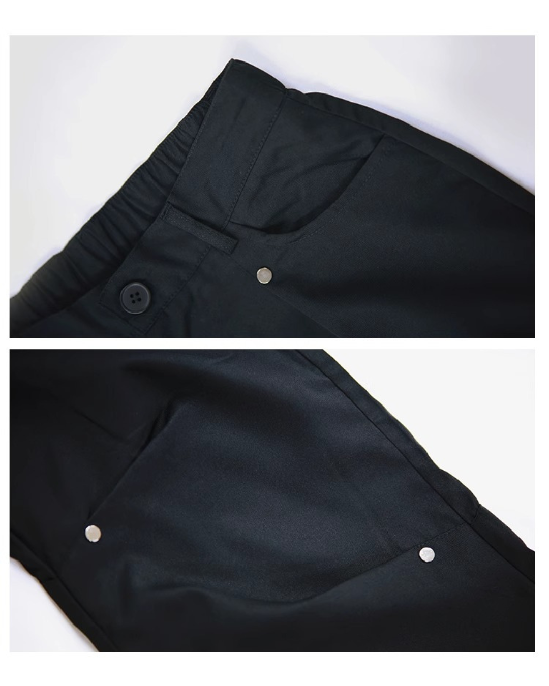 Studs Accent Relaxed Slacks