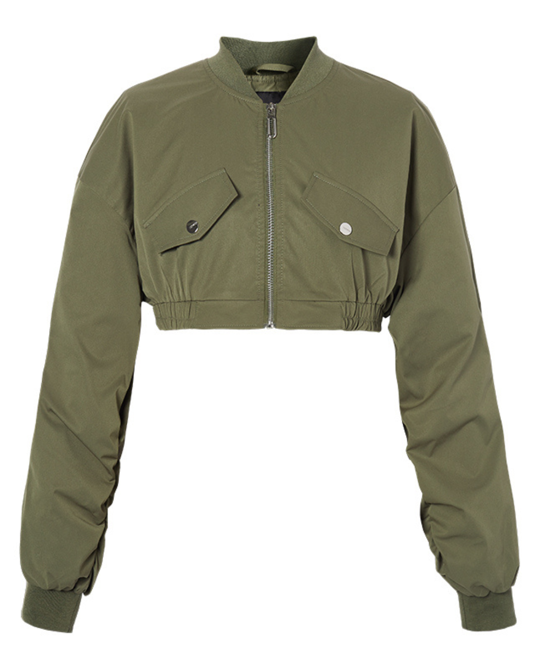 Crop Lightweight Blouson/Halter Neck Tight Knit Onepiece