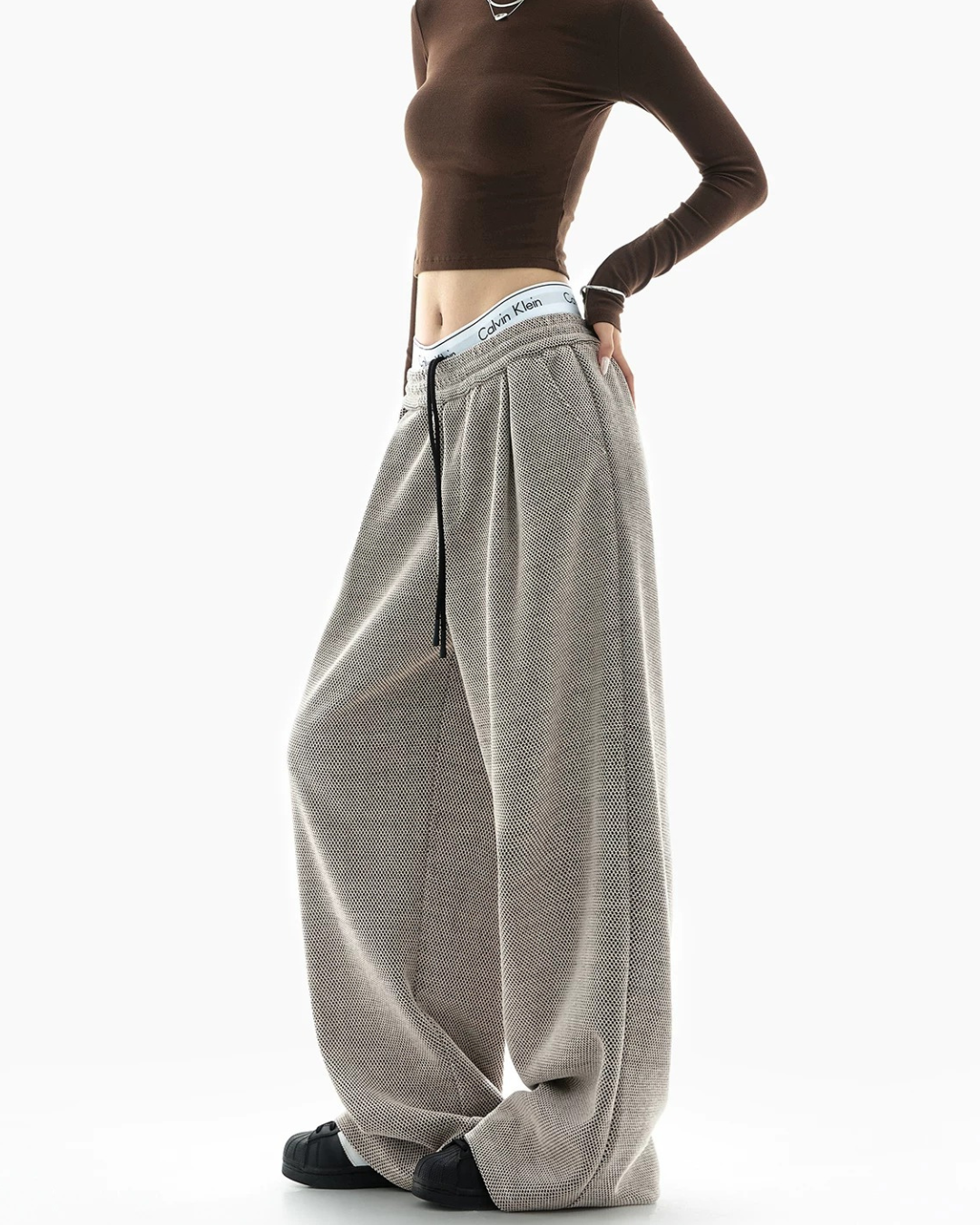Melange Mesh Sweatpants