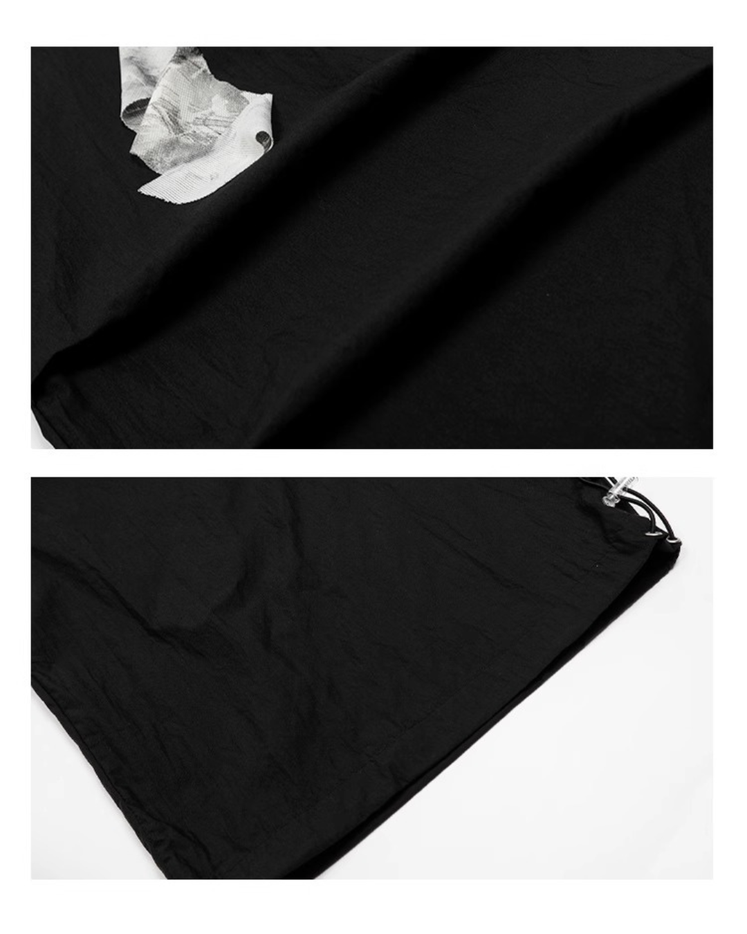 Double Layer Waist Marble Frill Pants