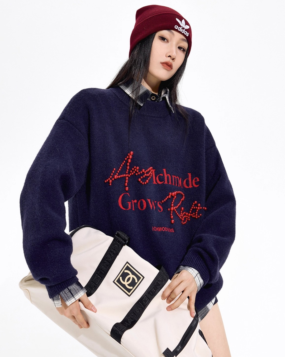 Pearl Letter Knit Sweater