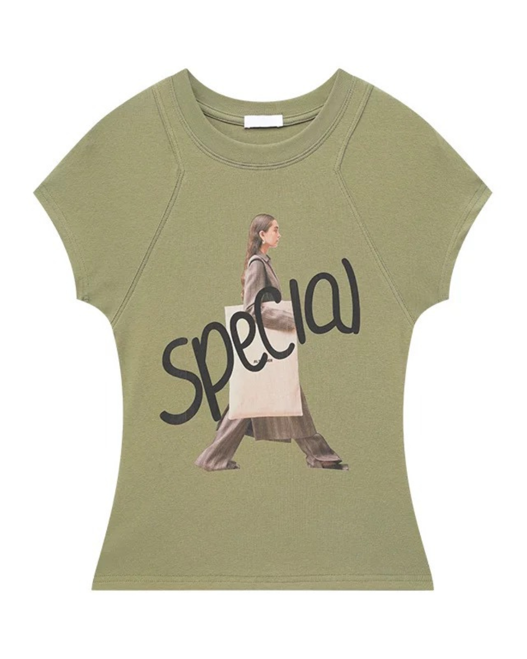 Slogan Graphic Crop Tee