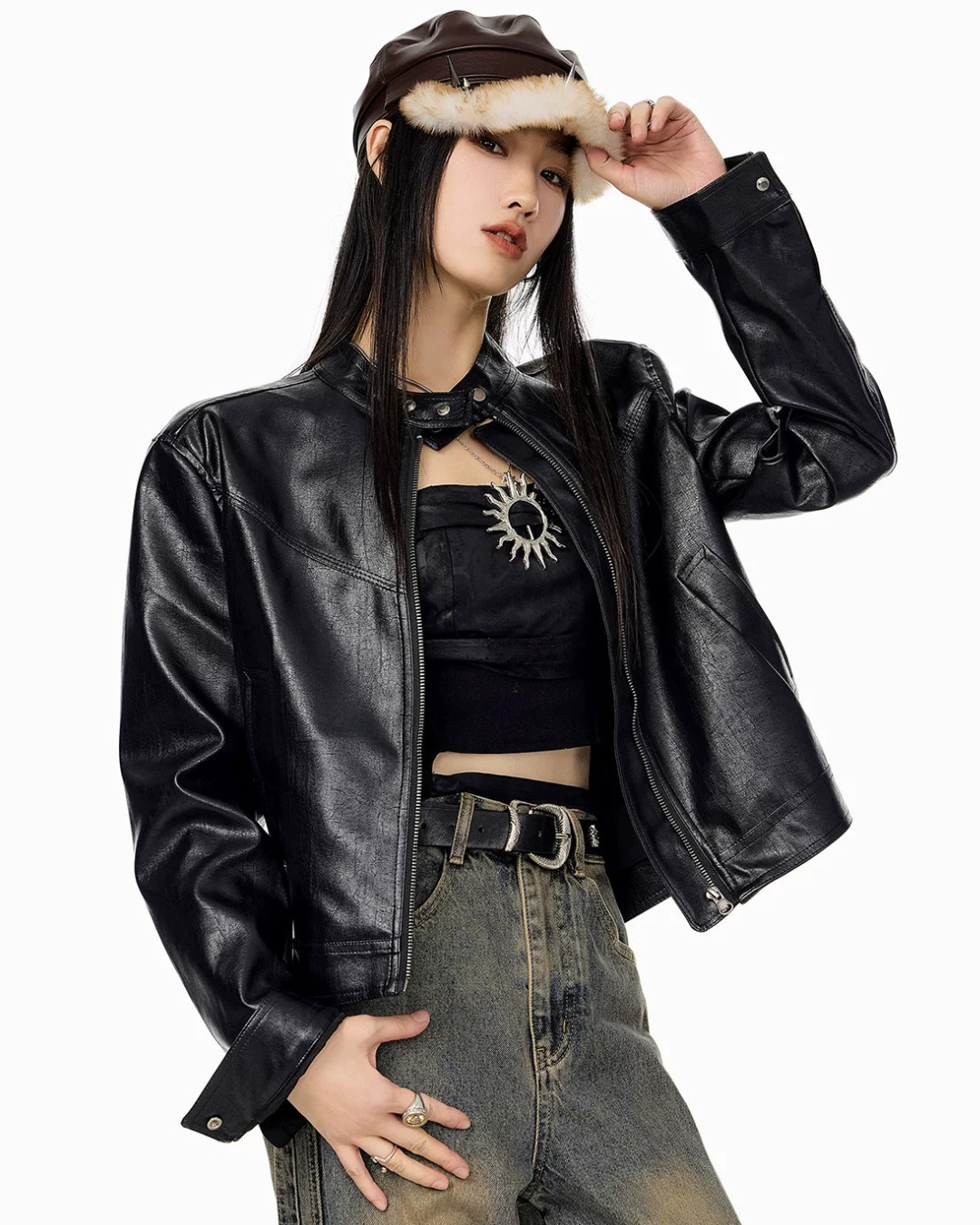 Moto Snap Collar Jacket