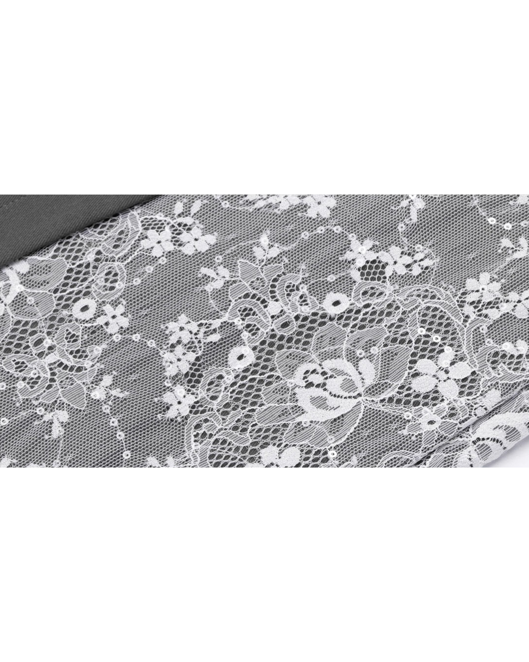 Lace Panel Loose Slacks