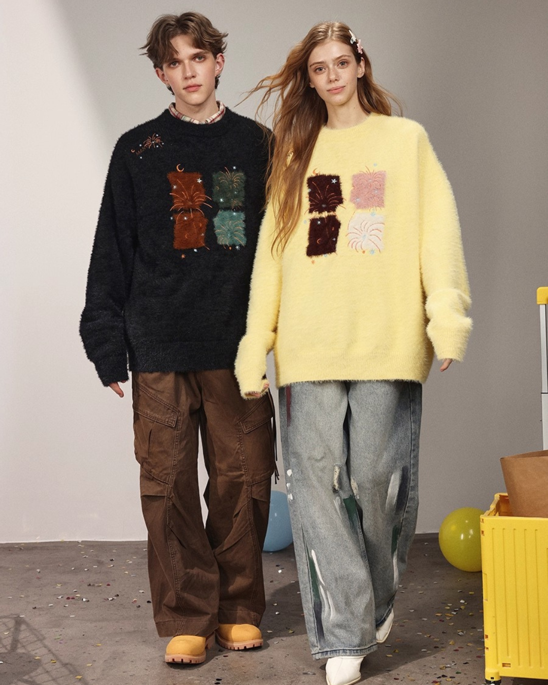 Firework Patch Knit Sweater