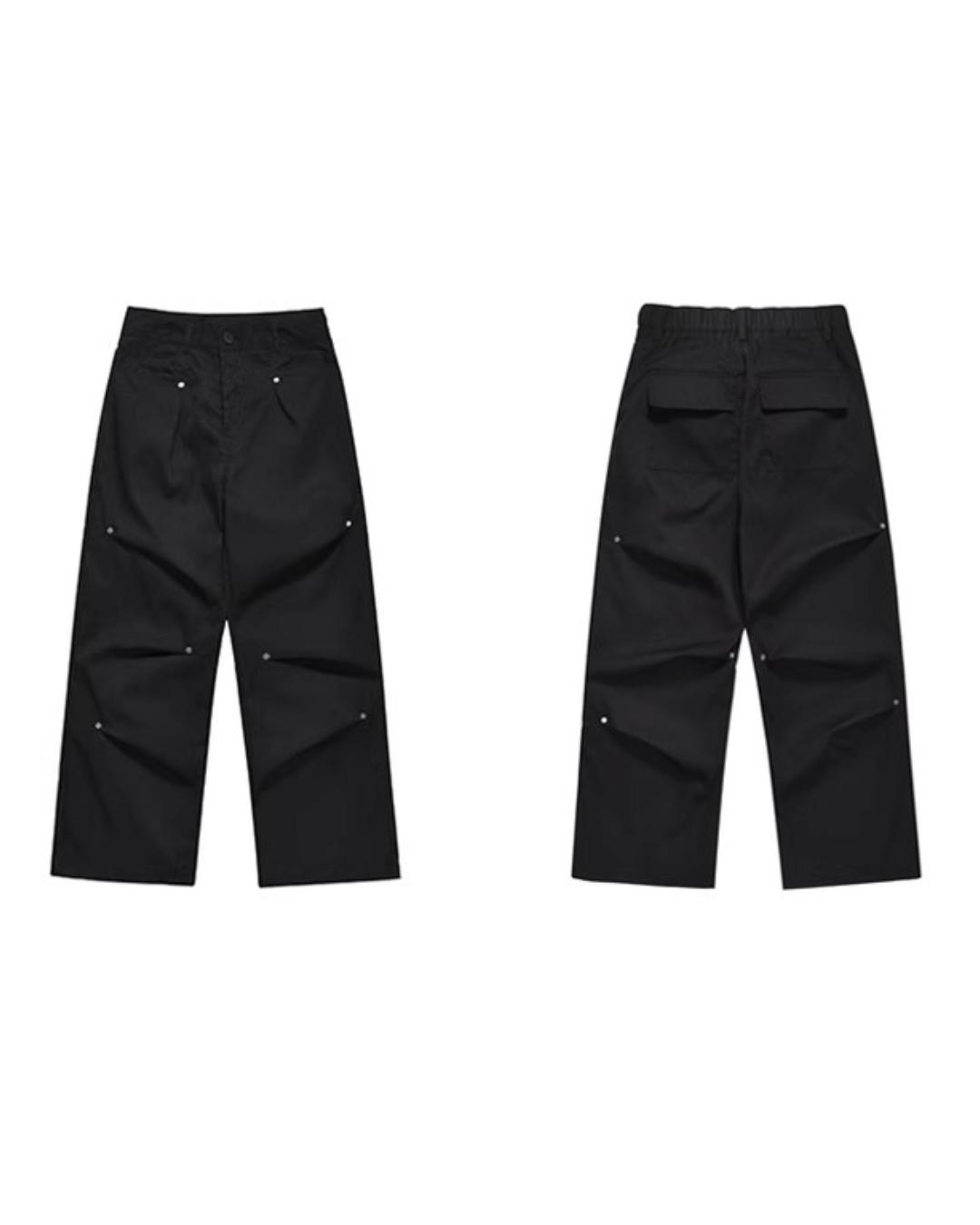 Studs Accent Relaxed Slacks