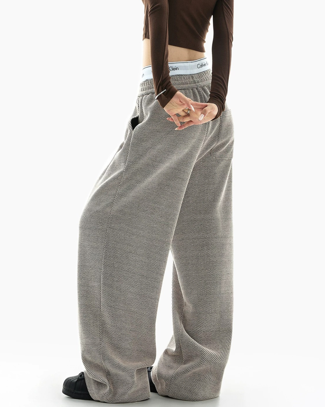 Melange Mesh Sweatpants