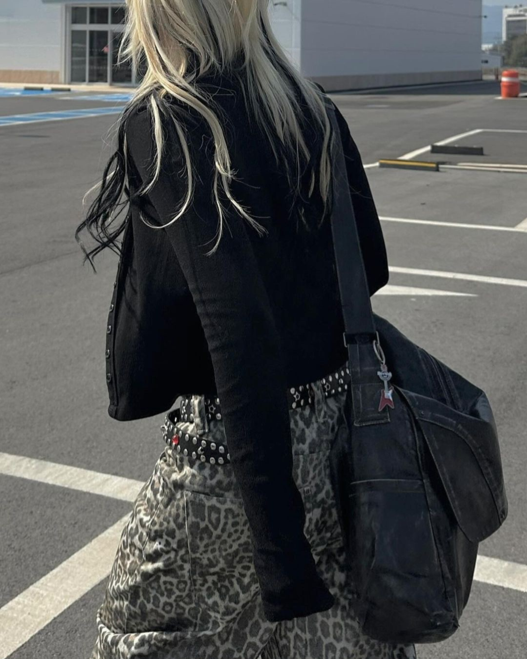 Wide-Fit Leopard Jeans