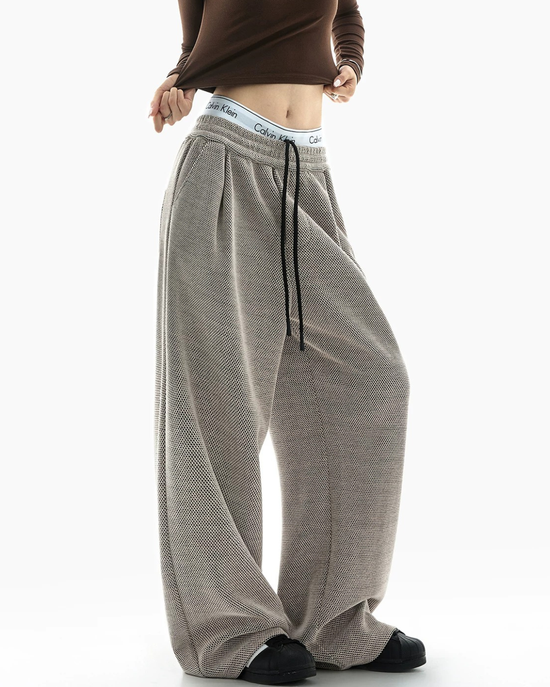 Melange Mesh Sweatpants