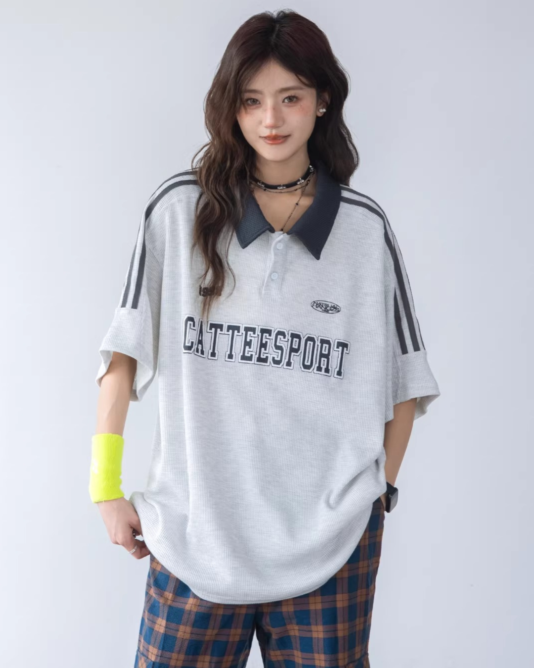 Retro Waffle Stripe Polo