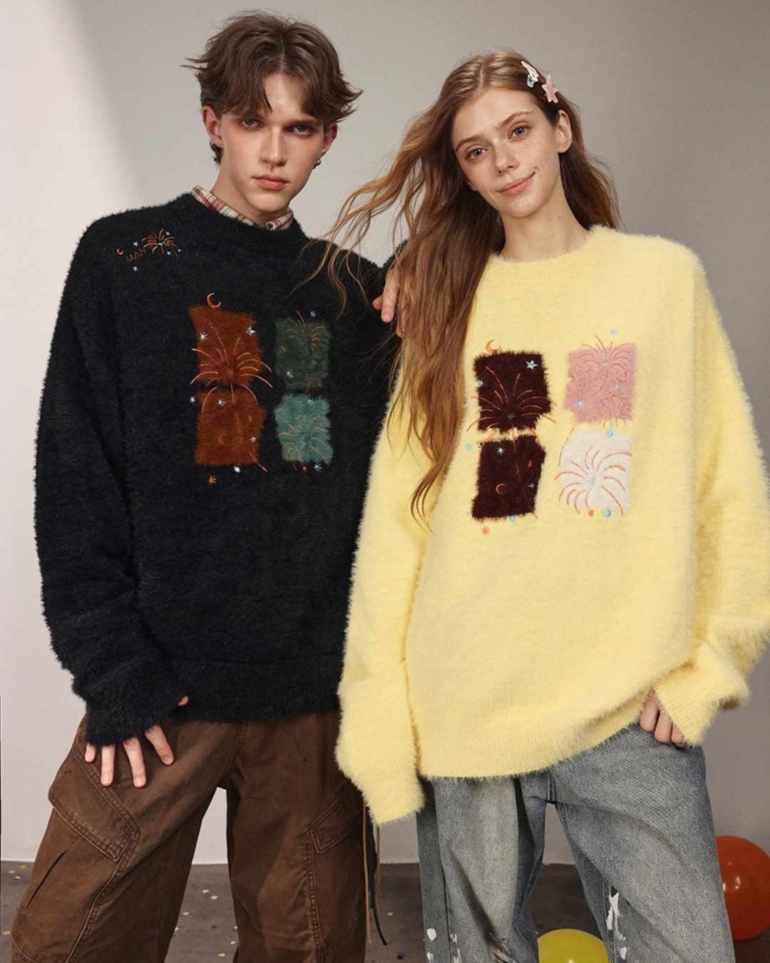 Firework Patch Knit Sweater