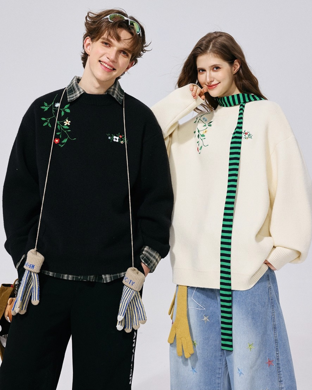 Floral Accent Knit Sweater