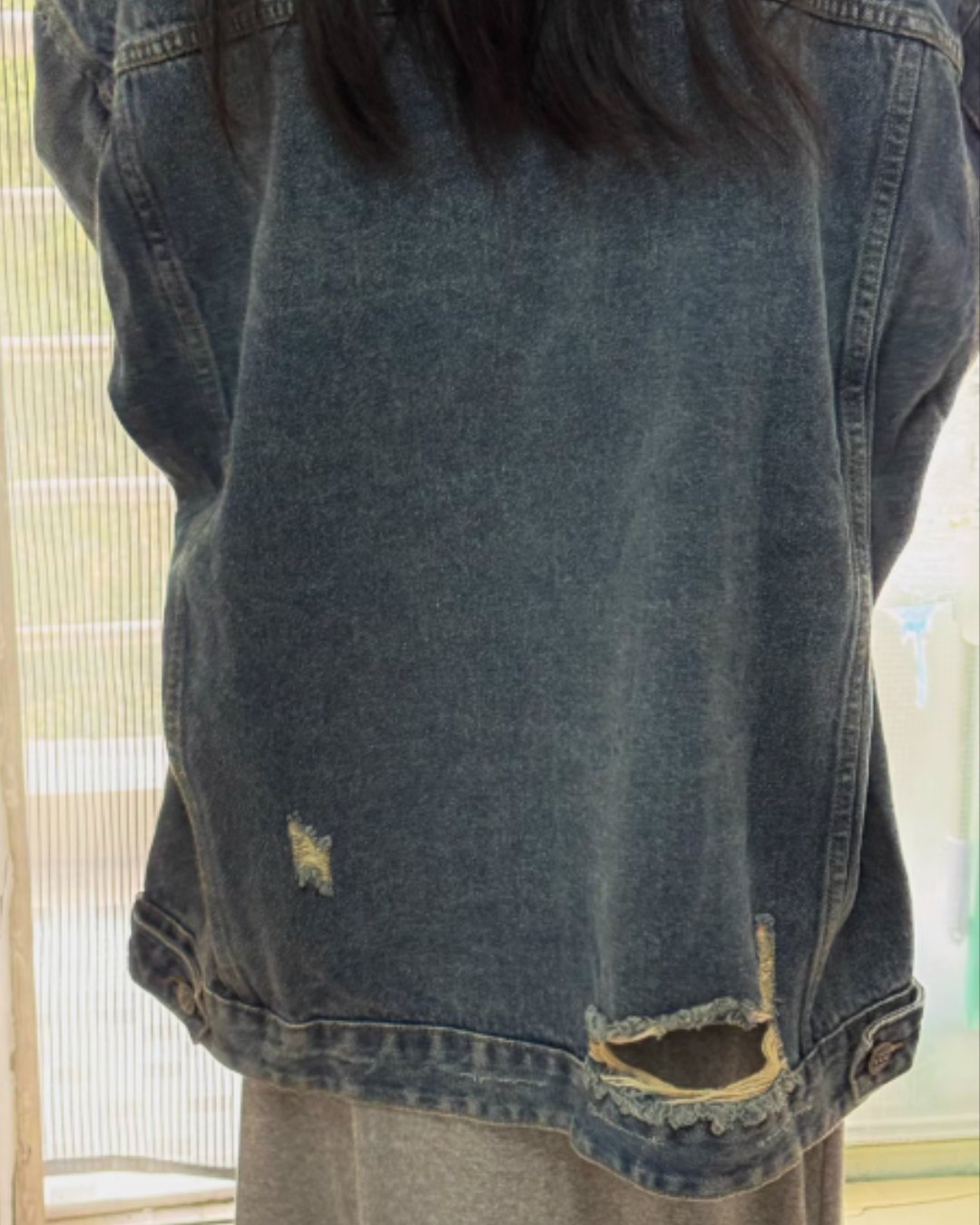 Damaged Loose Denim Jacket