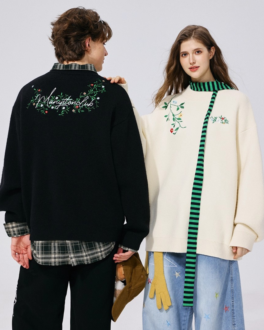 Floral Accent Knit Sweater