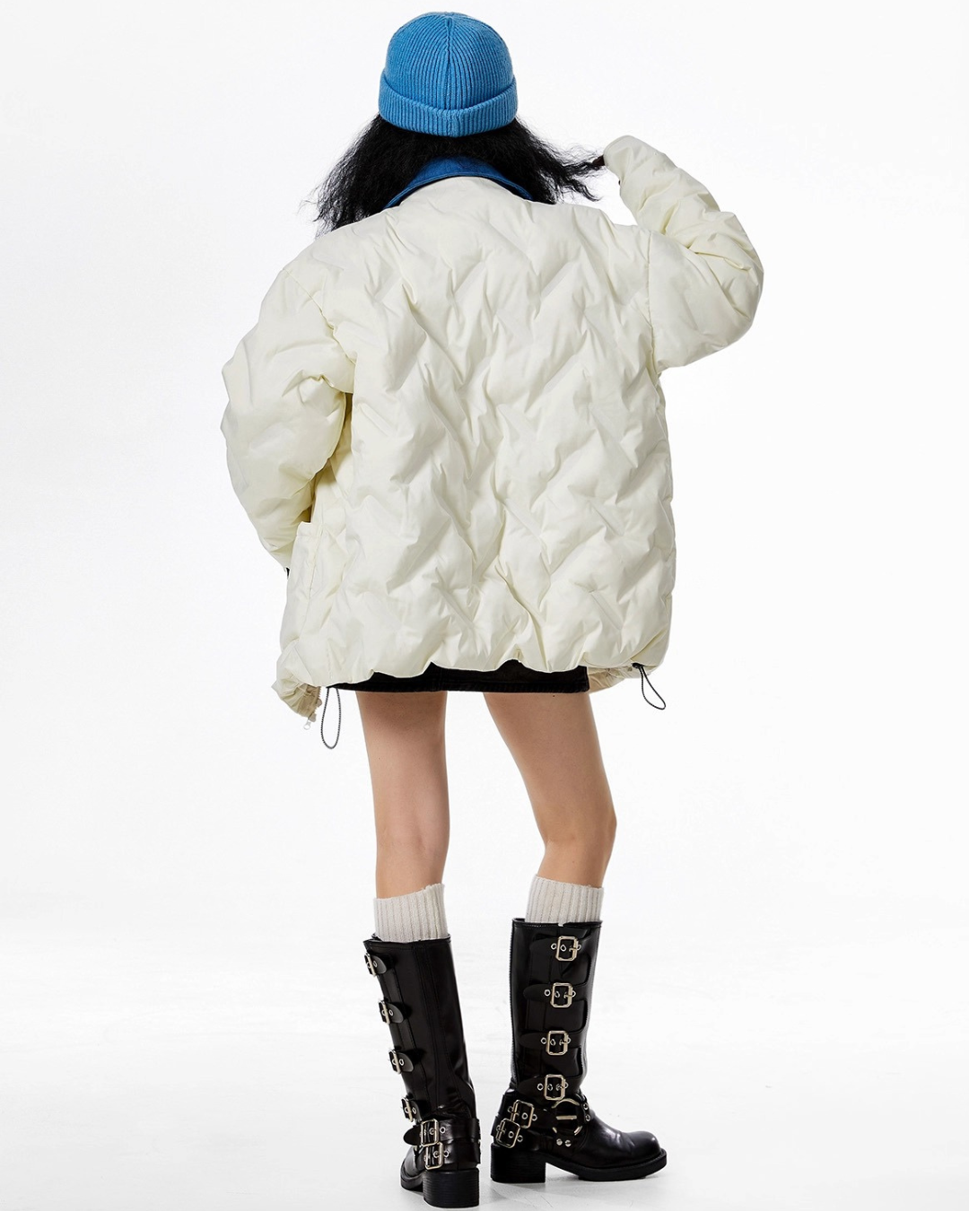 Contrast Collar Padded Jacket