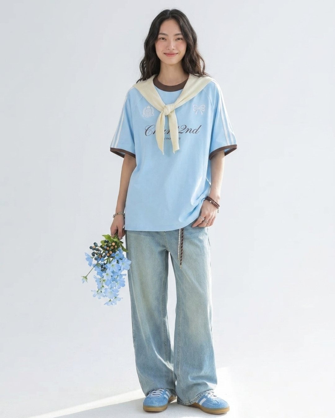 Bow Script Sporty Color Tee