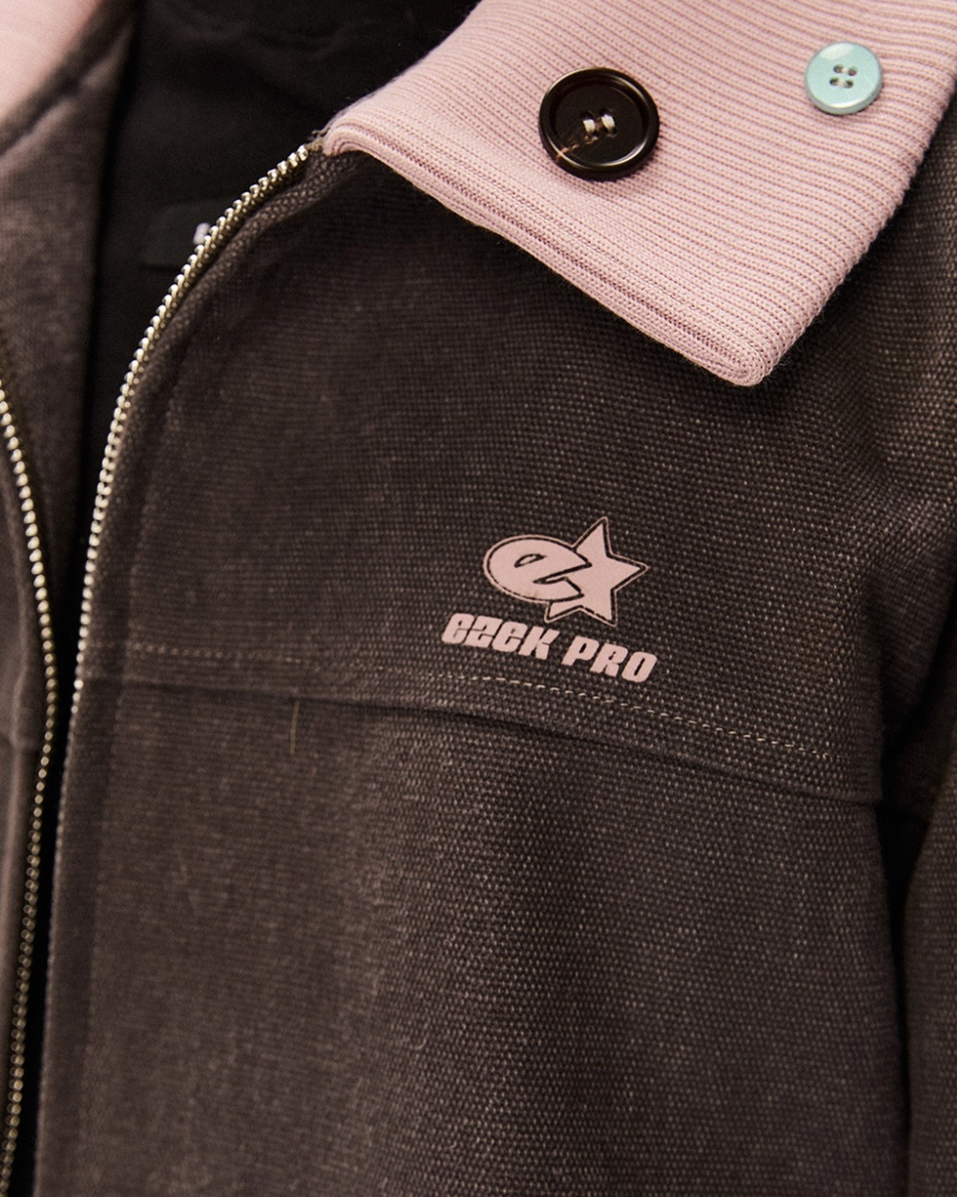 Two-Tone Collar Button Jacket