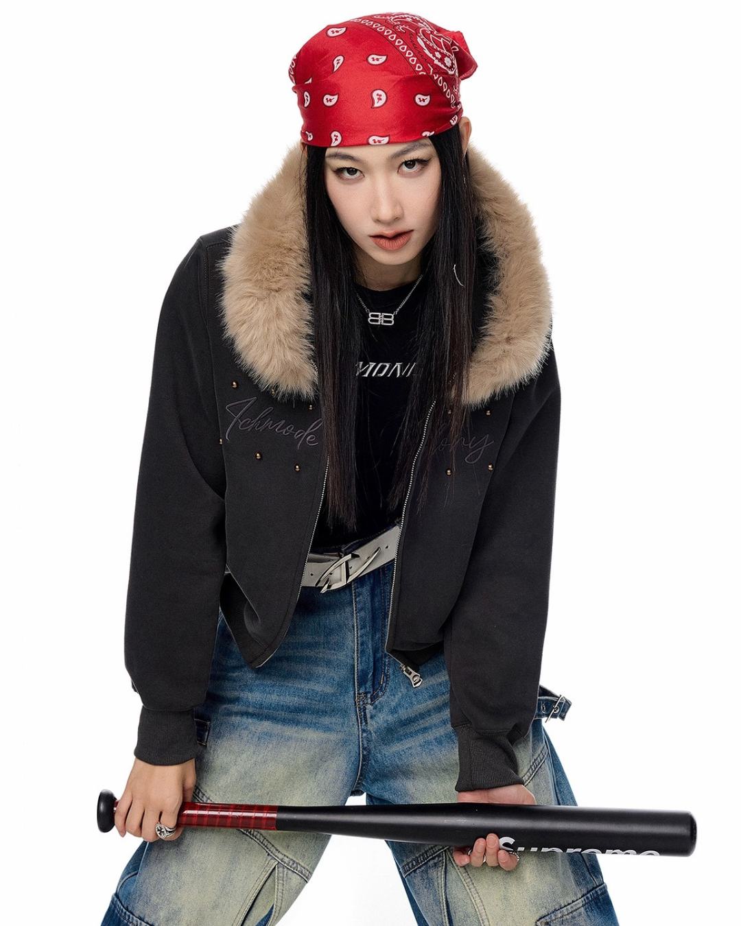 Fur Hood Short Jacket