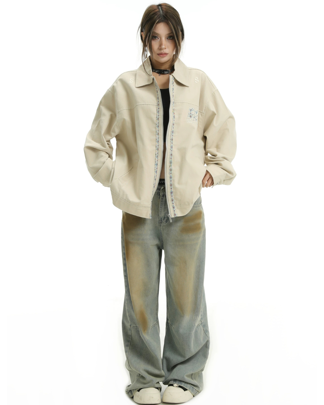 Jacquard Trim Bomber