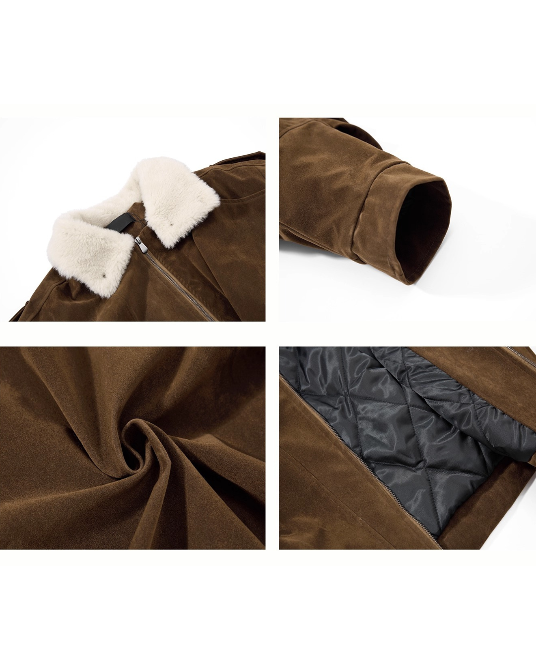 Velvet Collar Bomber Jacket