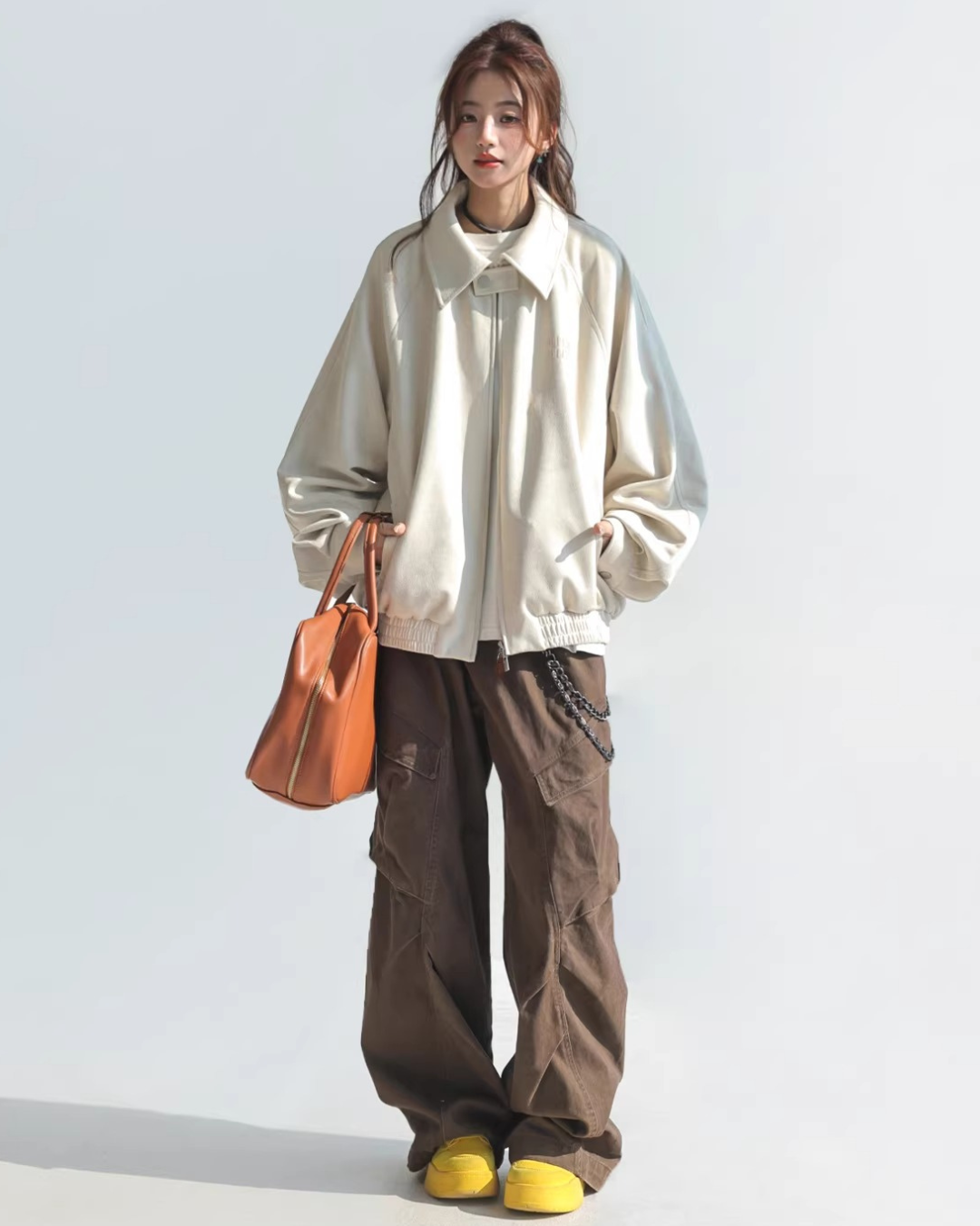 Vintage Suede Touch Bomber Jacket