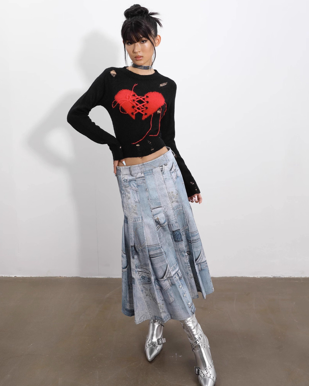 Broken Heart Knit Top