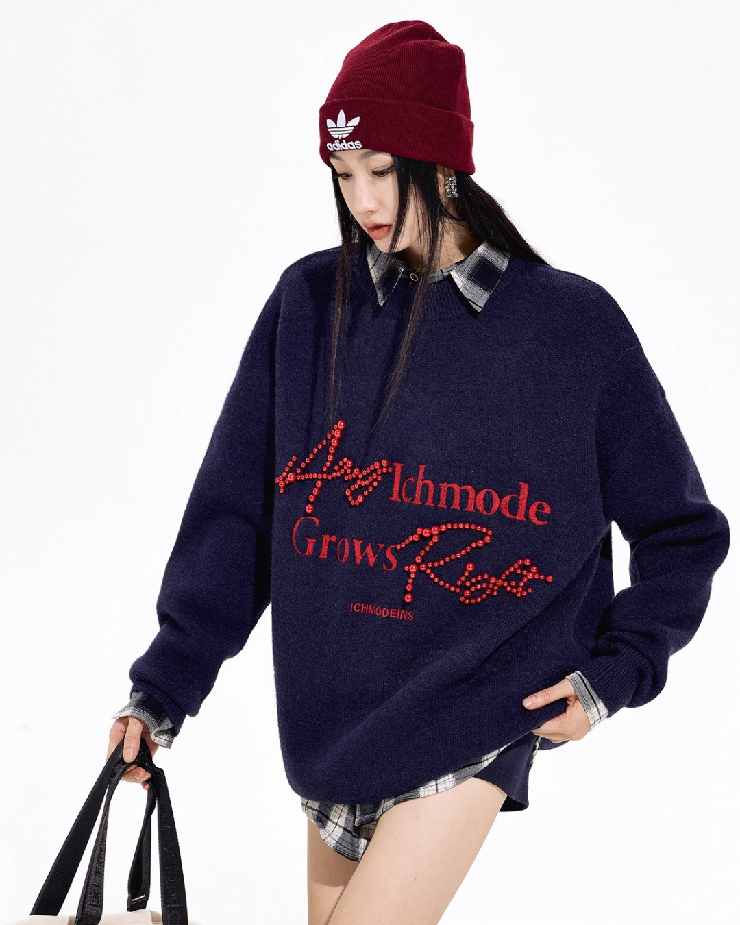 Pearl Letter Knit Sweater