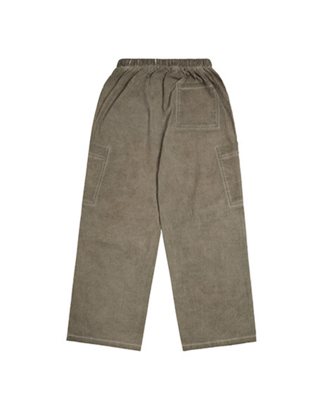 Gathered Denim Cargo Pants