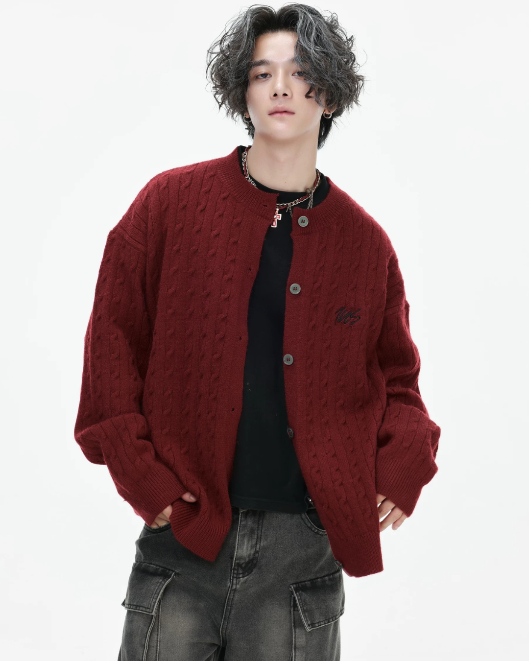 Preppy Cable Cardigan