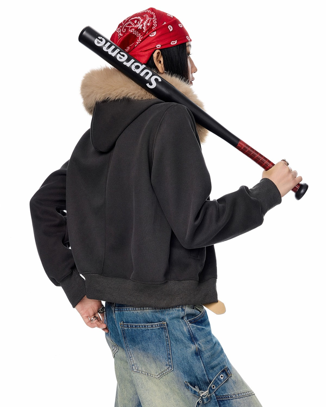 Fur Hood Short Jacket