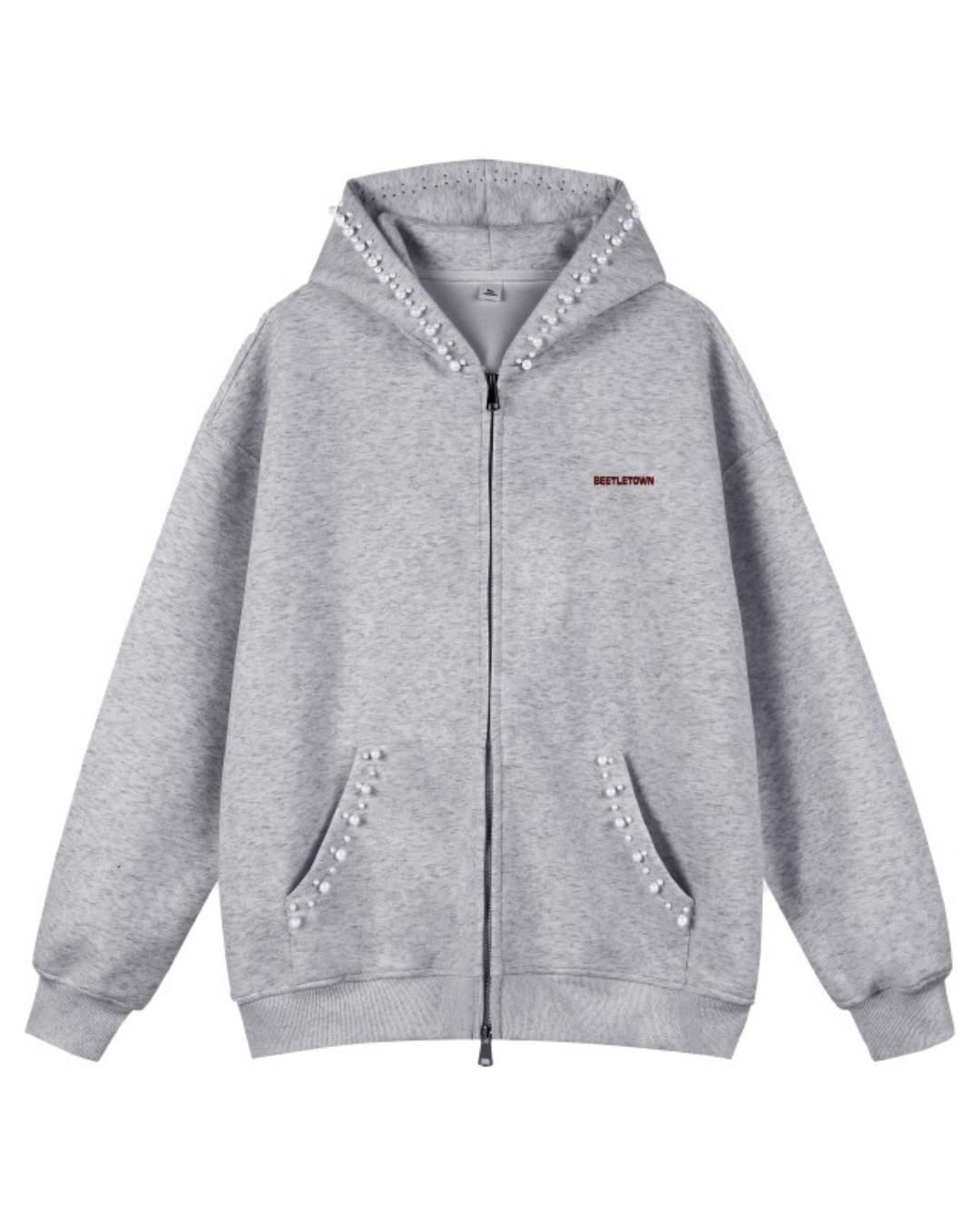 Pearl Trim Zip Hoodie
