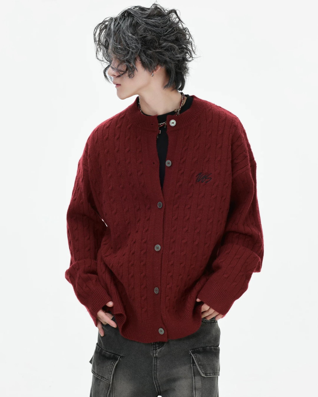 Preppy Cable Cardigan