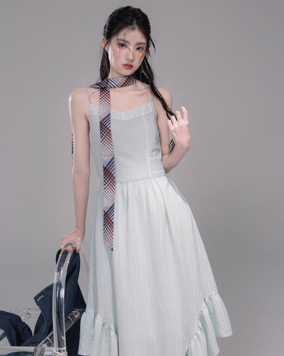 Ruffle Hem Sleeveless Maxi Dress