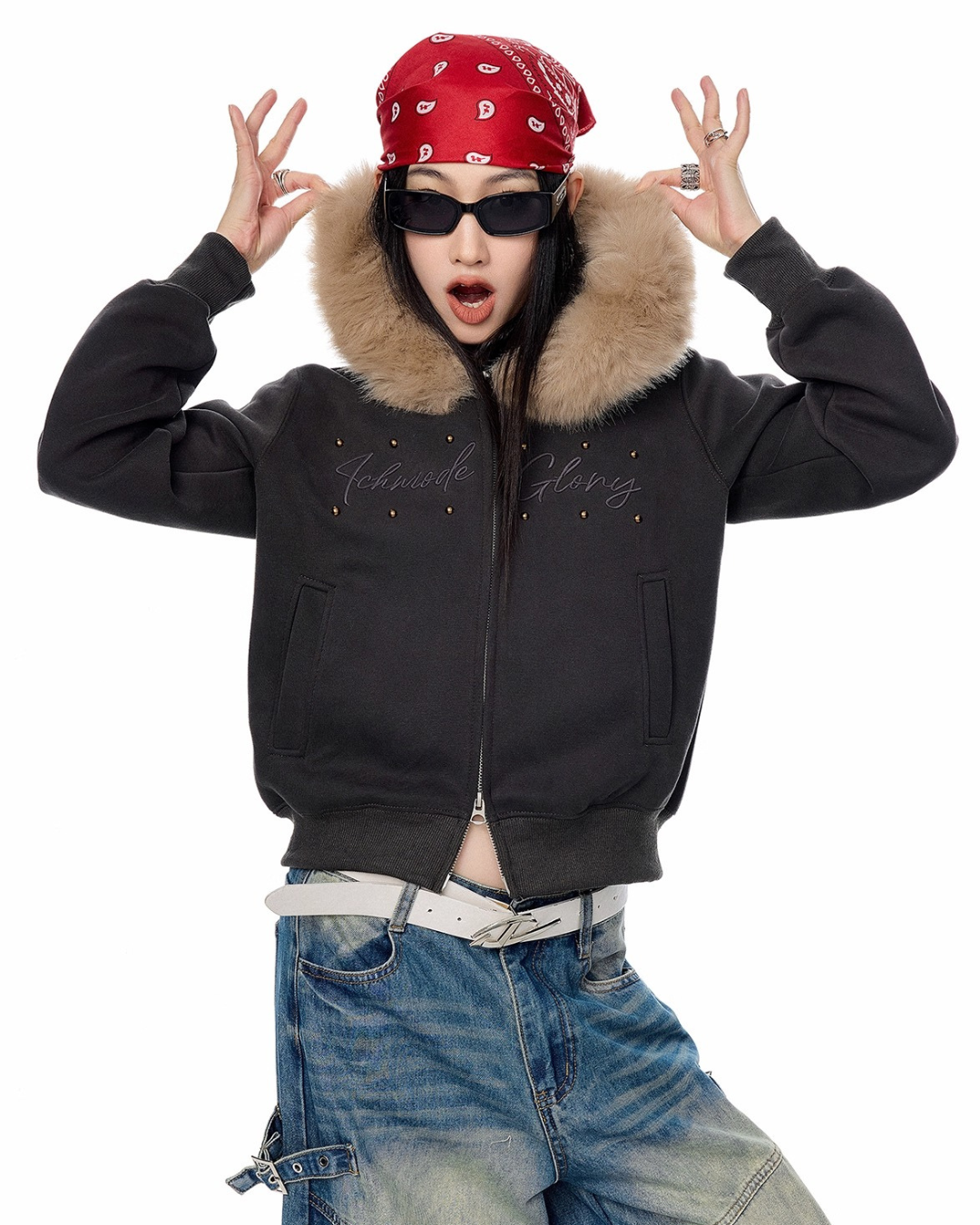 Fur Hood Short Jacket