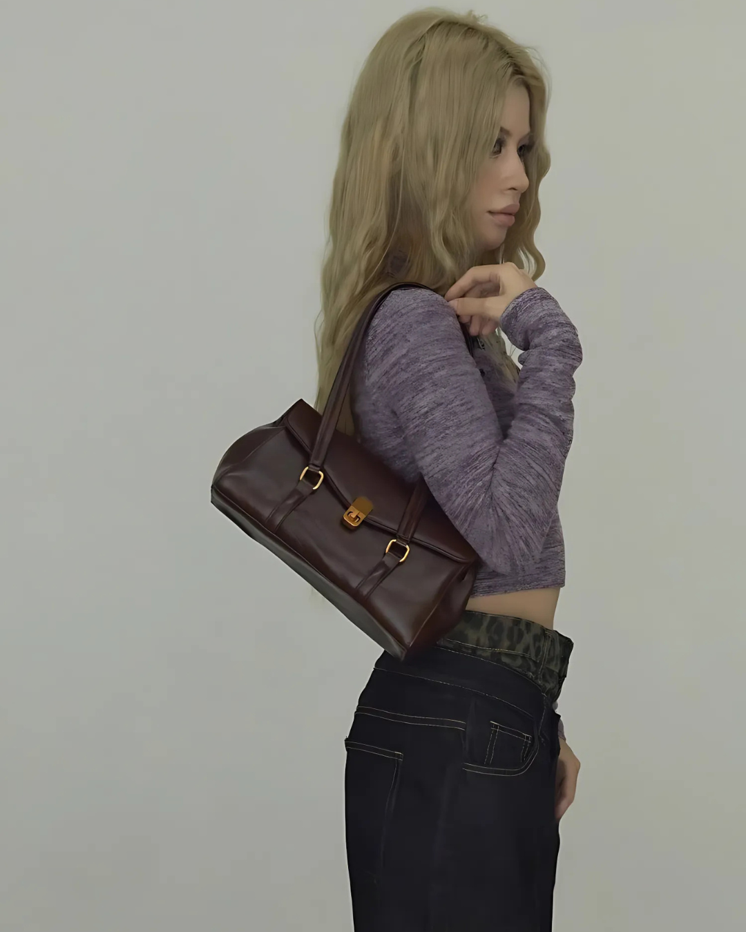 Vintage Style Vegaan Leather Handbag