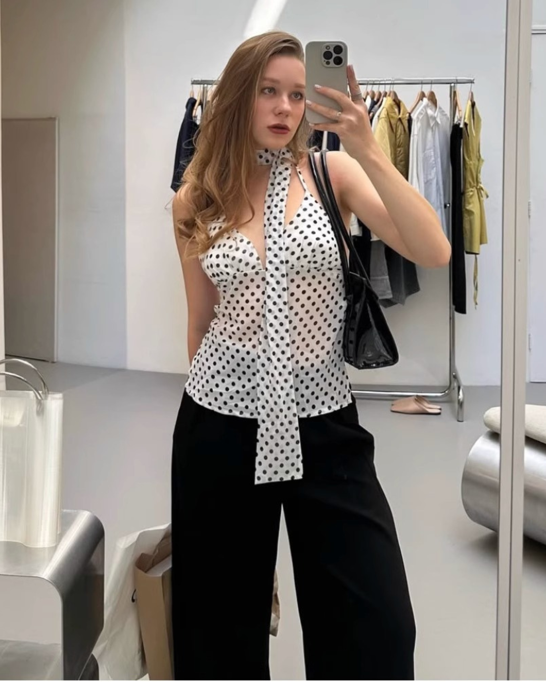 Dot Sheer Top [Stole Set]