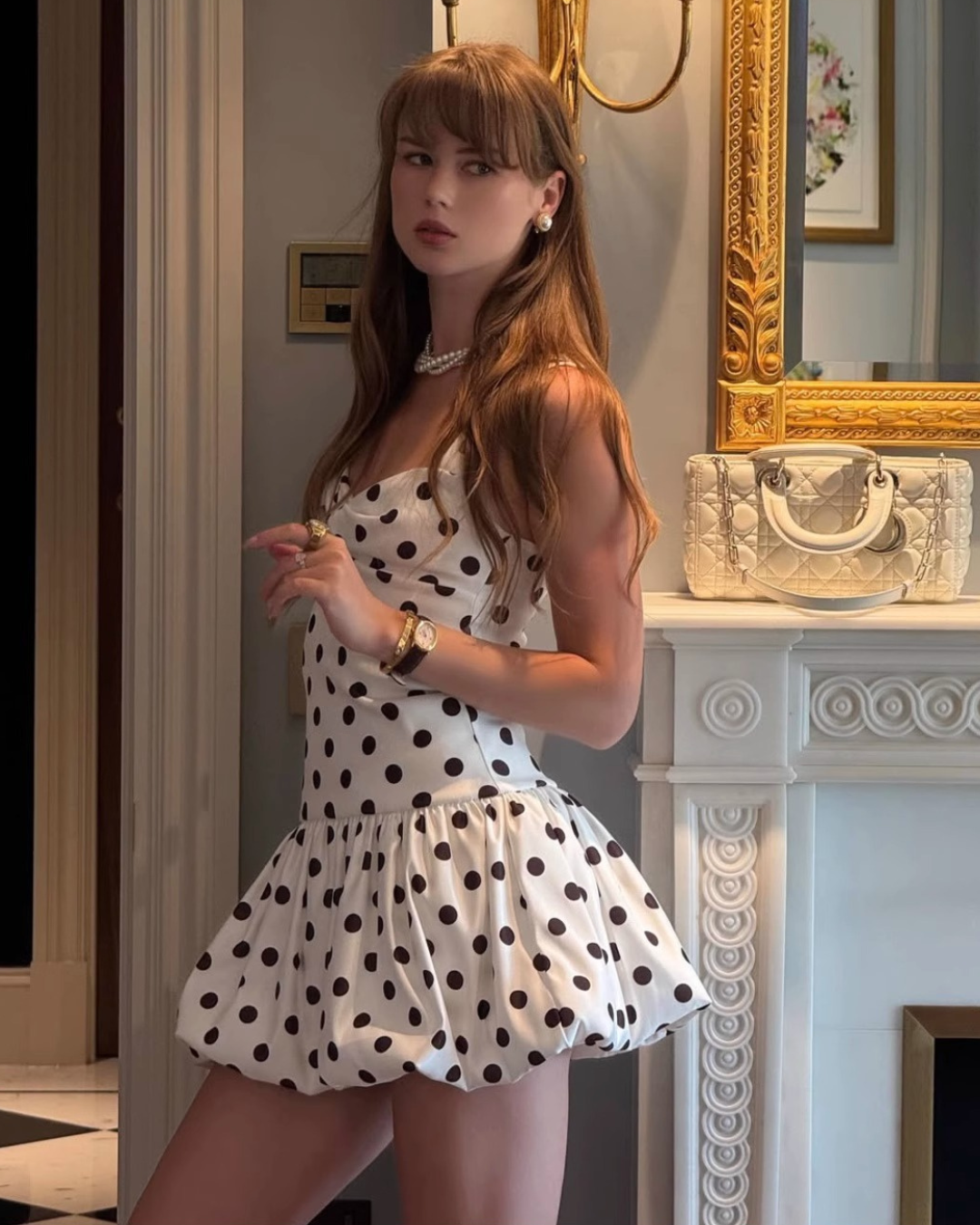 Dot Design Mini Dress