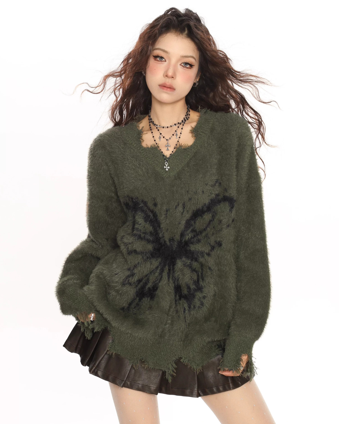 Distressed Butterfly Knit