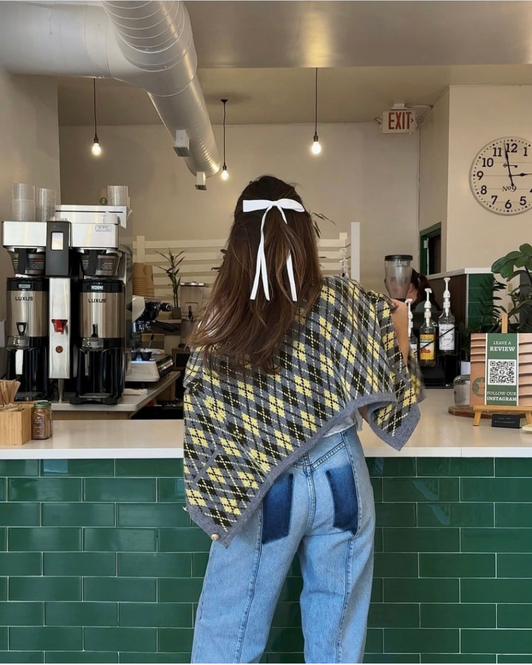 Diamond Check Cardigan