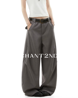 Curved Seam Barrel Trousers