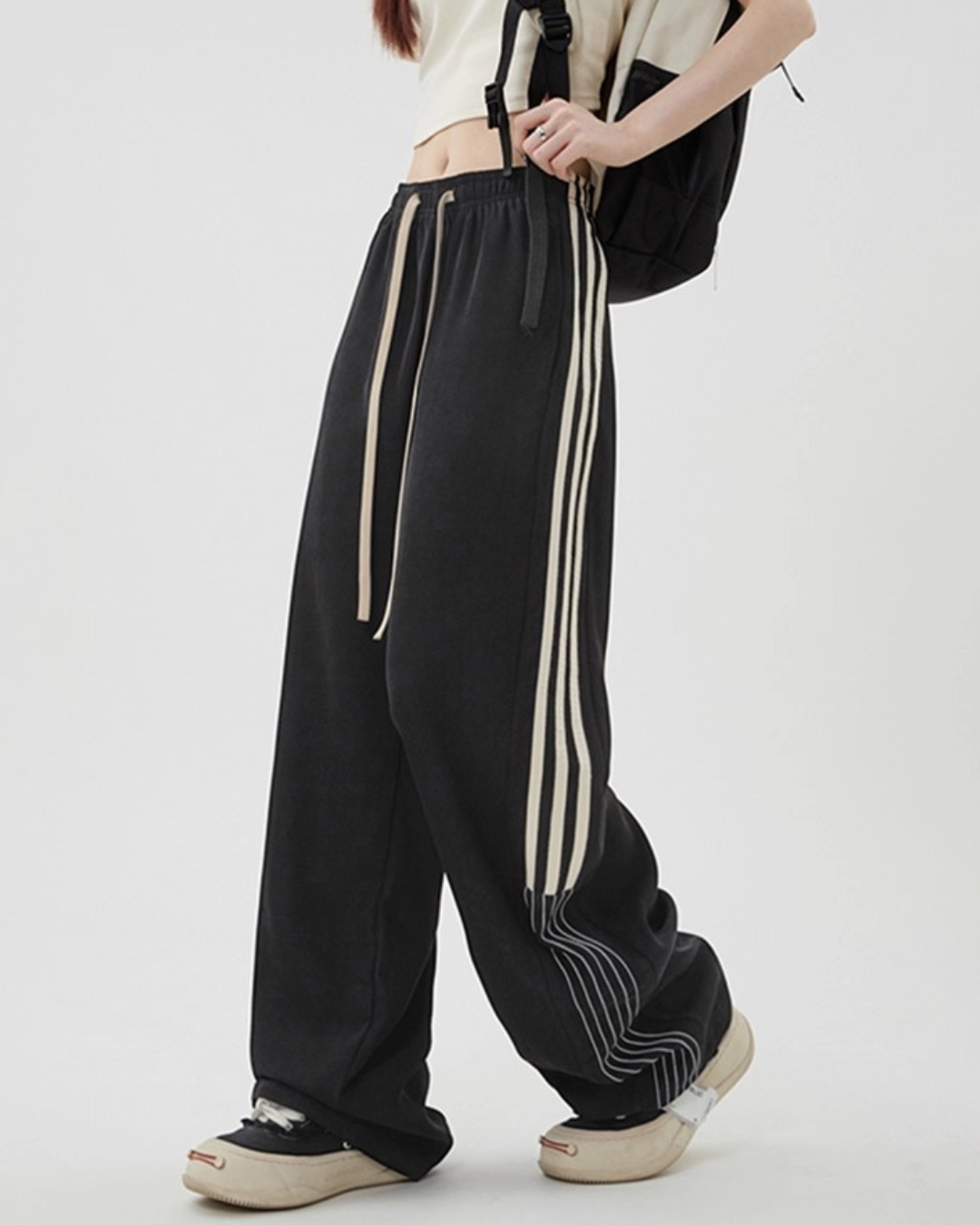 Sporty Drawstring Track Pants