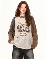 Leopard Grunge Raglan