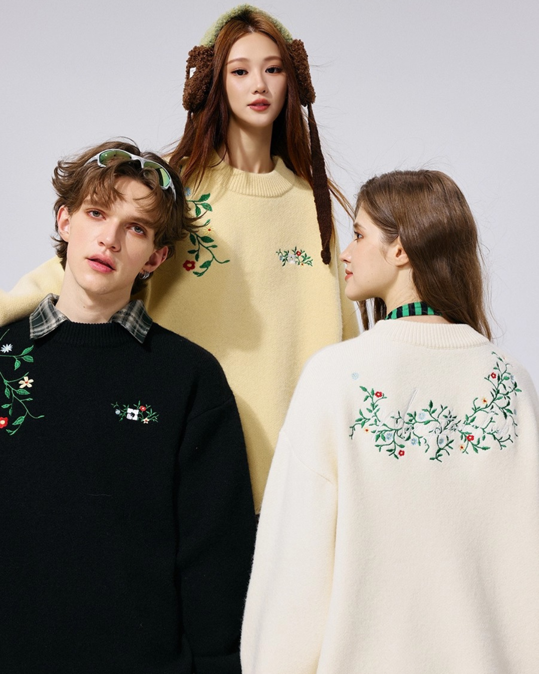 Floral Accent Knit Sweater