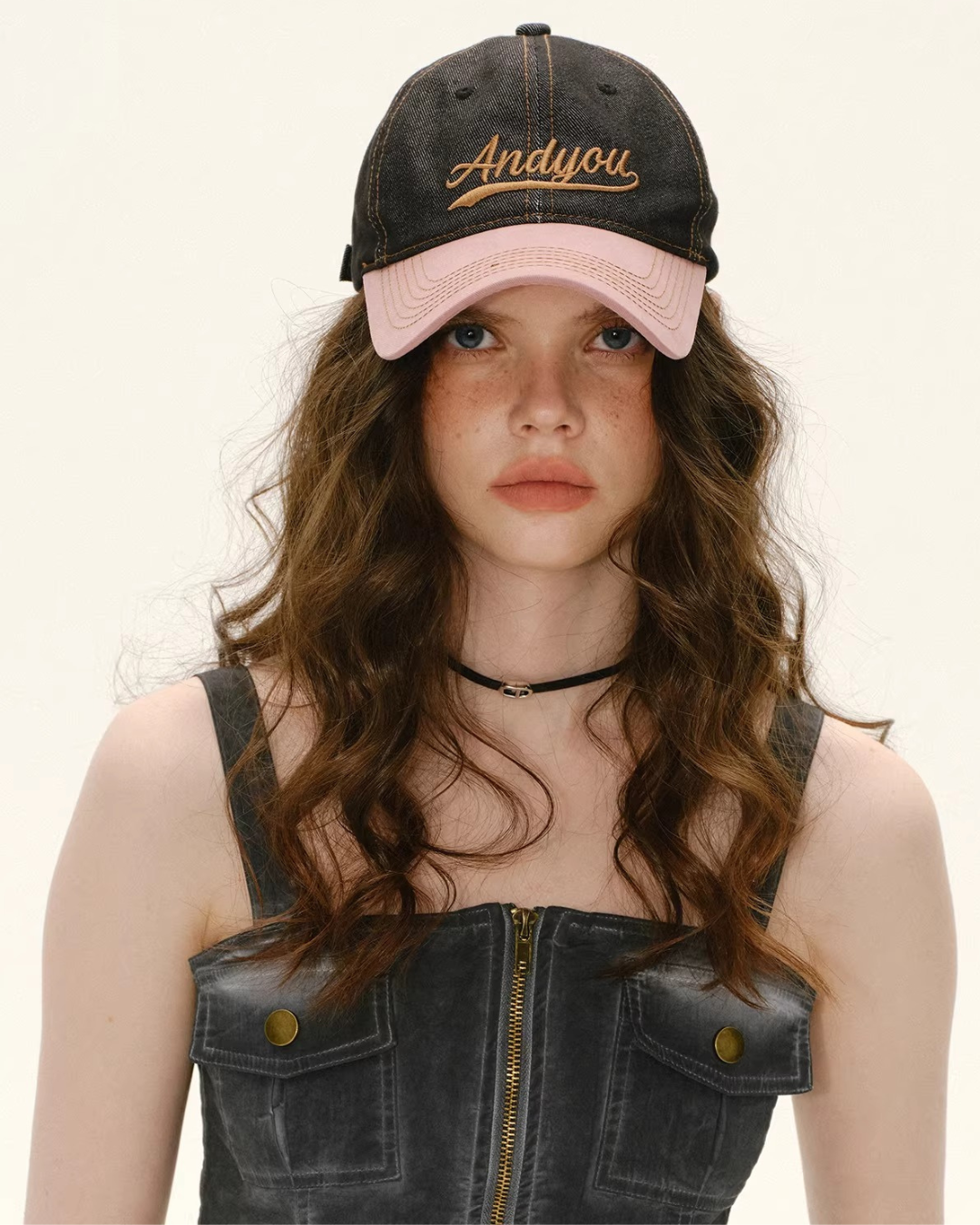 Script Logo Vintage Denim Cap