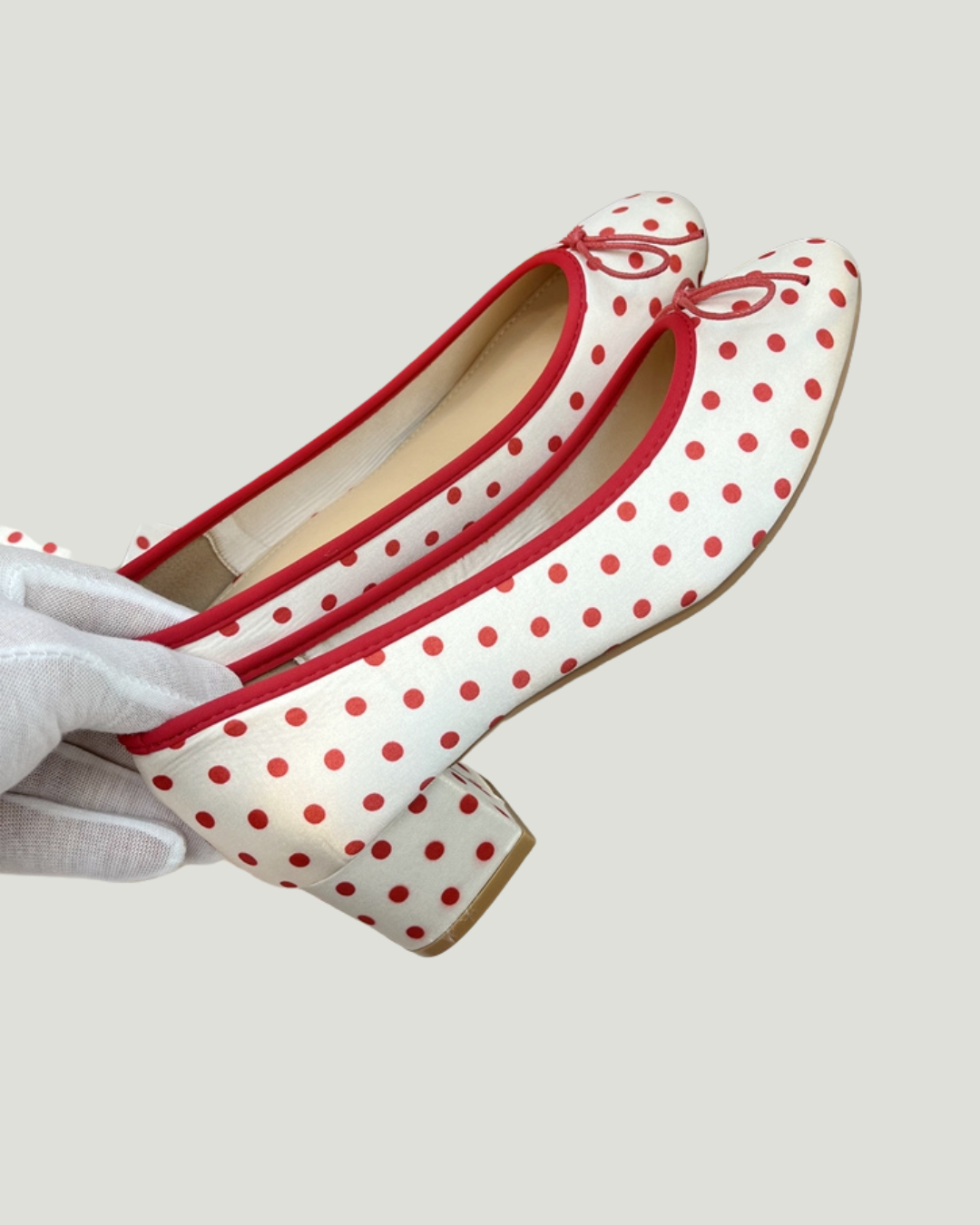 Retro Ballet Ribbon Pumps