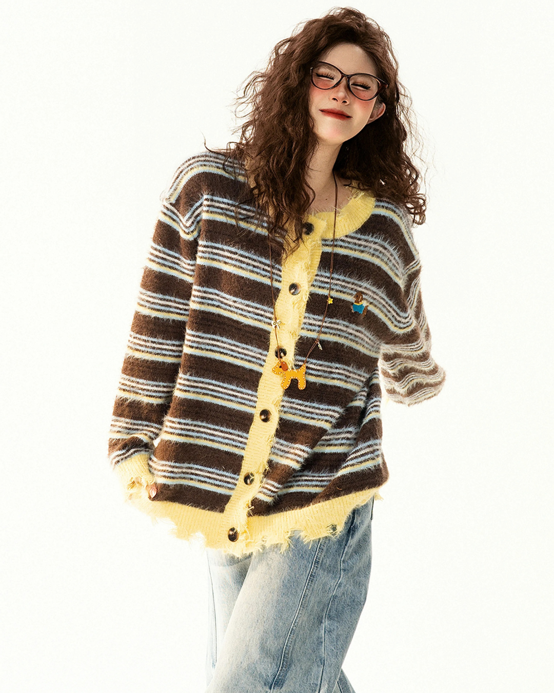 Shaggy Trim Cardigan