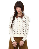 Chocolate Dot Cardigan