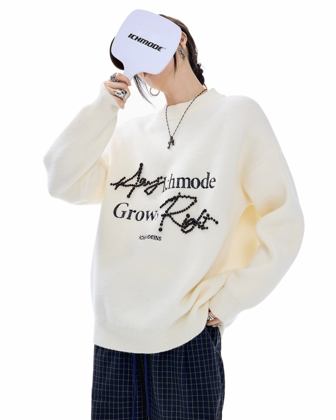 Pearl Letter Knit Sweater